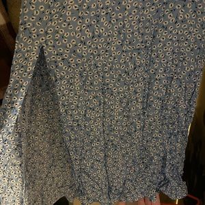 Blue Floral Maxi Skirt